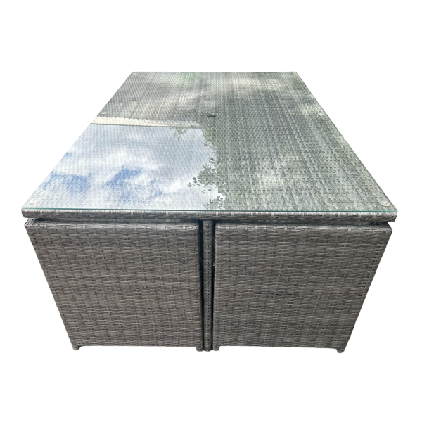 10 Seater Cube Rattan Patio Dining Set